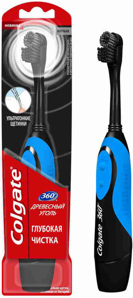 Зубная щетка Colgate 360 Sonic Optic White питаемая от батарей средней жесткости