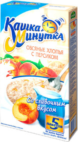 Кашка-Минутка Кунцево с персиком 5х37 г, 185 г