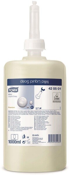 Жидкое мыло-крем для рук Tork Premium, 1 л., пластиковый флакон с дозатором