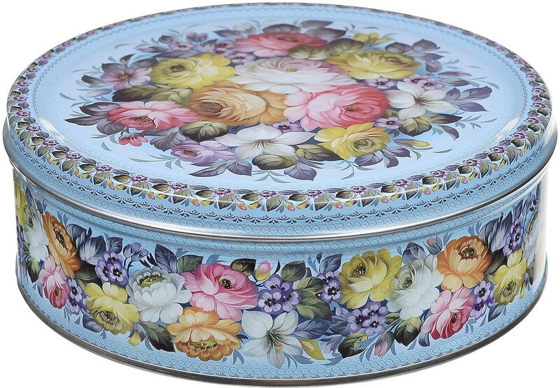 Печенье / Русские Узоры / Сдобное / Винтаж / Regnum / в жестяной банке / Подарок / Россия, 400 г