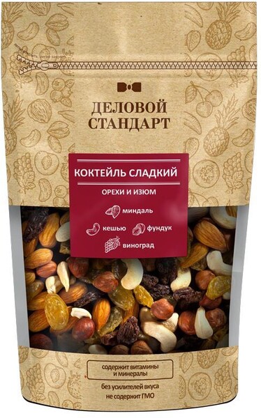 Коктейль Деловой Стандарт орехи и изюм 200 г