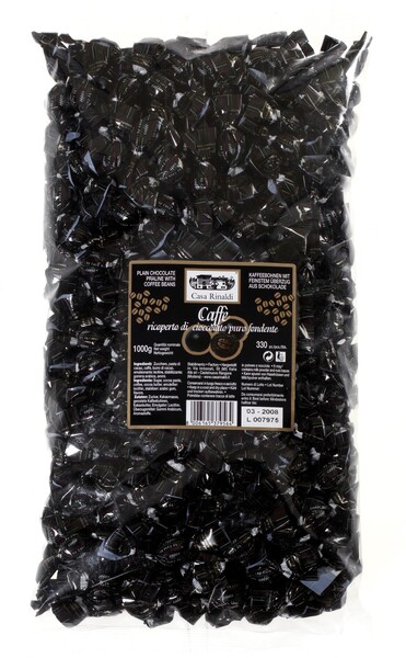 Конфеты драже Кофе в тёмном шоколаде Casa Rinaldi, 1 кг., пластиковый пакет