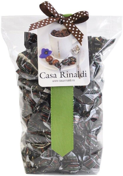 Конфеты драже Фундук в молочном шоколаде Casa Rinaldi, 1 кг., пластиковый пакет