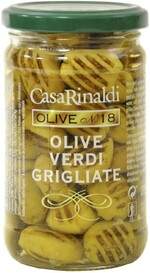 Оливки Casa Rinaldi зелёные без косточки жареные на гриле, 275 гр, стекло