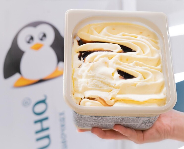 Мороженое  Груша в карамели 33 Пингвина, 1.3 кг.