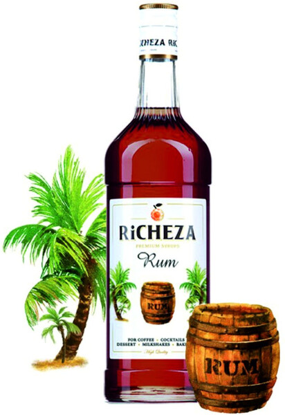 Сироп RiCHEZA Ром Карибский, 1 л, стекло