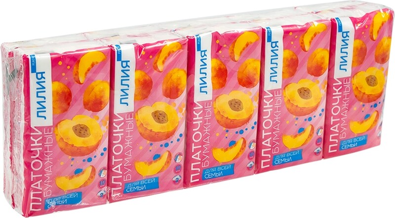 Бумажные платочки Лилия, 10 шт.