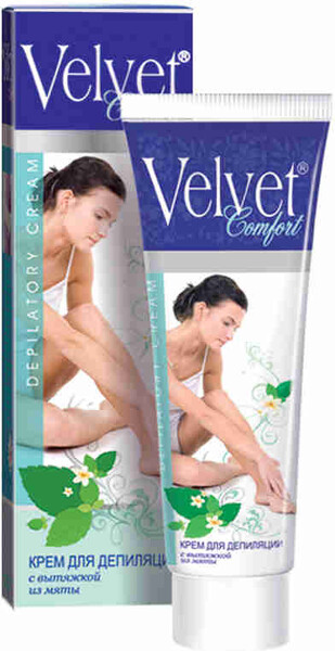 Крем д/депиляции женский Velvet с вытяжкой мяты 100мл