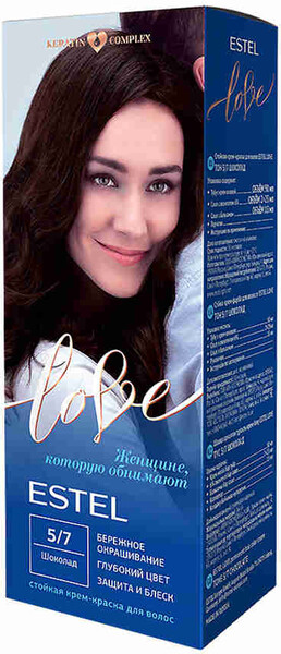Крем-краска для волос ESTEL Love 5/7 Шоколад, 115мл Россия, 115 мл
