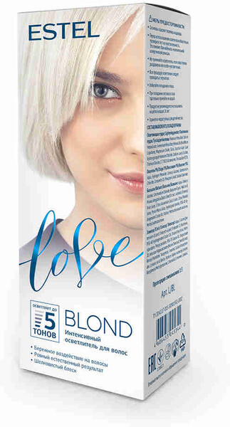 Осветлитель для волос ESTEL Love Blond интенсивный, 120мл Россия, 120 мл