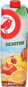 Нектар АШАН Экзотик из смеси фруктов с 3 лет, 1 л