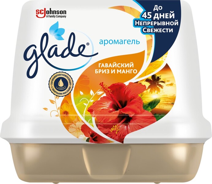 Аромагель GLADE Гавайский Бриз и Манго, 180г Польша, 180 г