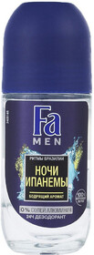 Fa Шариковый дезодорант мужской Ритмы Бразилии, бодрящий аромат, 24 ч, Ночи Ипанемы, 50 мл