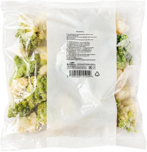 Смесь ВкусВилл овощная Трио капусты замороженная 400 г