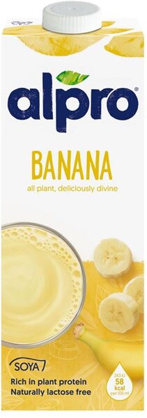 Alpro Напиток Соево-Банановый обогащенный кальцием и витаминами, 1 л