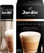 Кофе порционный растворимый Jardin 3 в 1 Cappuccino 8 пакетиков по 18 г