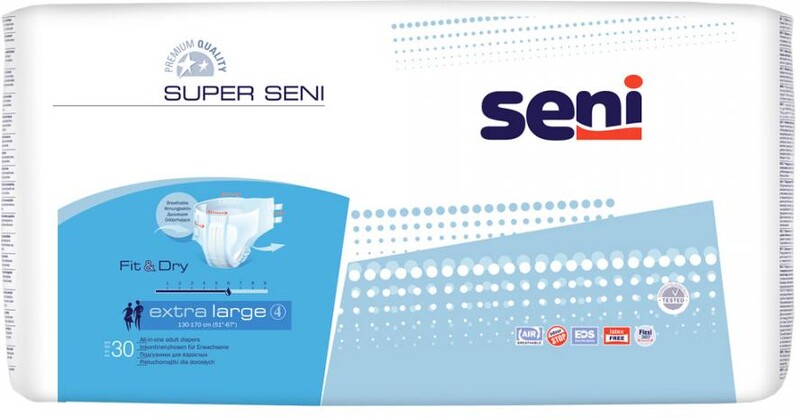 Подгузники для взрослых Seni Super Seni Еxtra Large 4 130х170 см 30 штук