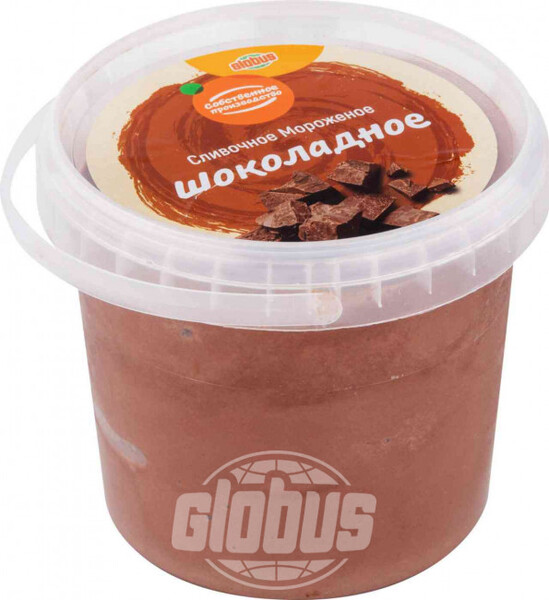 Мороженое сливочное Глобус Шоколадное 9 %, 700 г