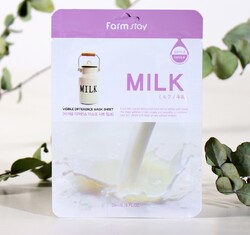 Маска для лица FarmStay тканевая с молочными протеинами 23мл
