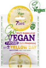 Маска для лица 7 Days Go Vegan тканевая Tuesday Yellow Day 25 г