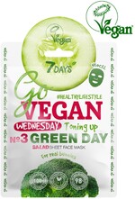 Маска для лица 7 Days Go Vegan тканевая Wednesday Green Day 25 г