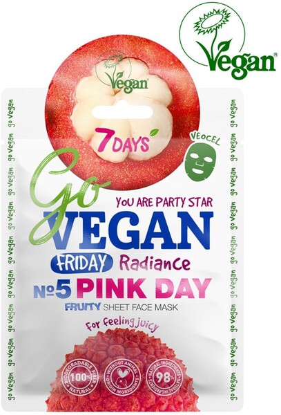 Маска для лица 7DAYS Тканевая Go vegan Friday 25г