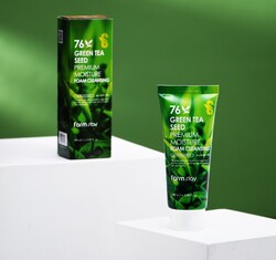 Пенка для лица FarmStay очищающая увлажняющая с семенами зеленого чая, 100 мл