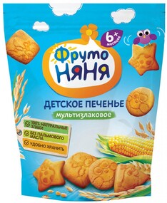 Печенье мультизлаковое ФРУТОНЯНЯ растворимое, с 6 месяцев, 120г Россия, 120 г