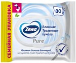 Бумага туалетная влажная ZEWA Pure, 80шт