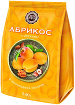 Конфеты Абрикос с орехами в шоколадной глазури, 240 г
