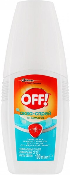 Спрей OFF Аква от комаров с охлаждающим эффектом, 0.10л