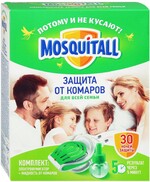 Набор от комаров Mosquitall электрофумигатор и жидкость для взрослых 30 ночей 30 мл