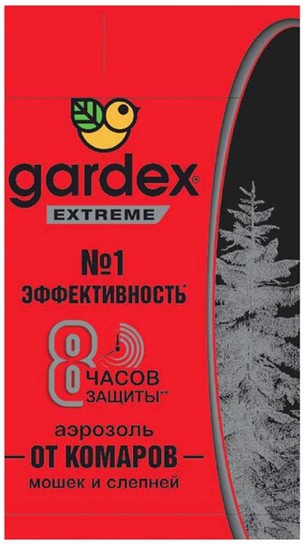 Аэрозоль GARDEX Extreme Super от комаров и других насекомых 80мл