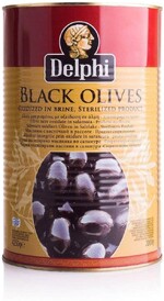 Маслины Delphi без косточки в рассоле Atlas 70-90, 4,25 кг., ж/б