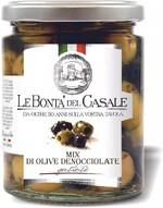 Оливки и маслины Le Bonta' del Casale без косточки, 314 мл., стекло