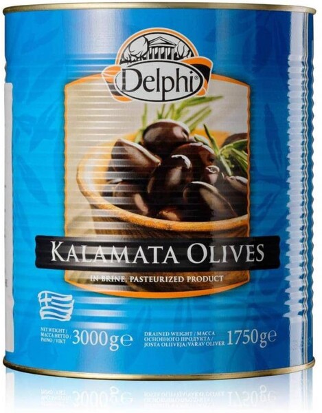 Маслины Delphi каламата без косточки Extra Large 201-230, 3 кг., ж/б