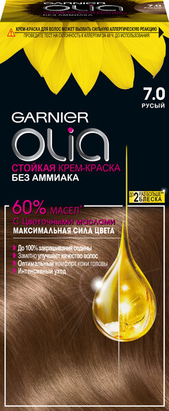 Краска для волос GARNIER Olia 7.0 Русый, без аммиака, 245г Бельгия, 245 г