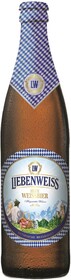 Пиво Liebenweiss Hefe-Weissbier светлое непастериз н/фильтр 5,5-5,1% 0,5л ст/б Госселайн Логистикс