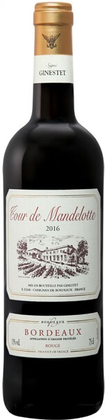 Вино Tour de Mandelotte Bordeaux AOC Rouge Sec, 0.75 л