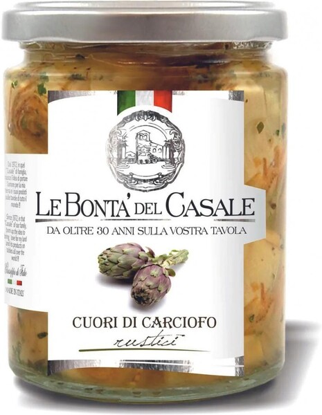 Артишоки Le Bonta' del Casale сердцевины по-деревенски , 314 мл, стекло