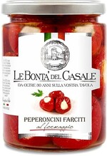 Перчики Le Bonta' del Casale пикантные с начин из мягкого сыра , 314 мл, стекло