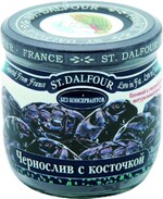 Чернослив St.Dalfour с косточкой без сахара, 200 гр., стекло