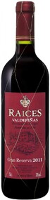 Вино Райсес Гран Резерва 2011 выдержанное красное сухое (RAICES Gran Reserva 2011 tinto seco), 9,1-13 %, 0.75л