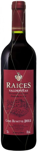 Вино Райсес Гран Резерва 2011 выдержанное красное сухое (RAICES Gran Reserva 2011 tinto seco), 9,1-13 %, 0.75л