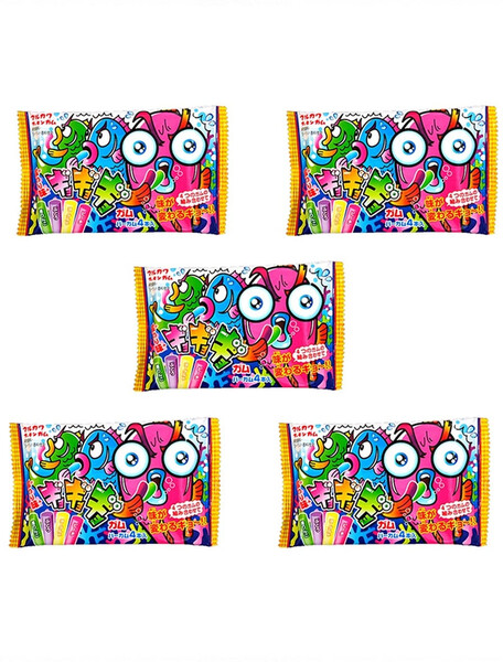 Marukawa / Жевательная резинка Марукава Crazy Fish ассорти из 4 вкусов, меняет вкус / 12,6 гр. Япония