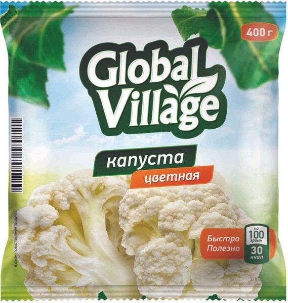 Капуста Global Village цветная замороженная 400г