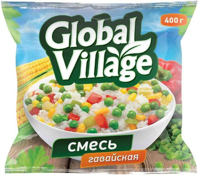  Смесь Global Village Овощная Гавайская 400г