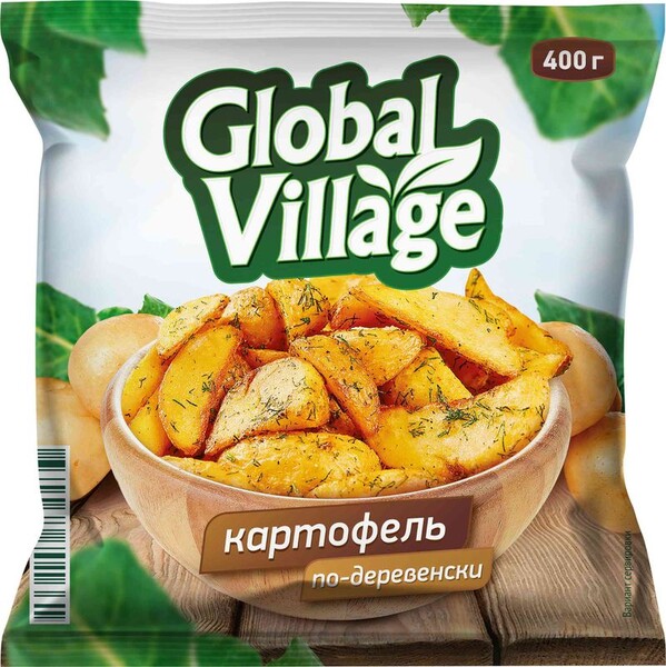 Картофель Global Village по-деревенски замороженный 400г