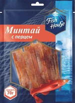 Минтай Fish House вяленый соломка c перцем 70г
