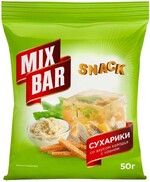 Сухарики Mix Bar со вкусом холодца и хрена ржано-пшеничные 50г